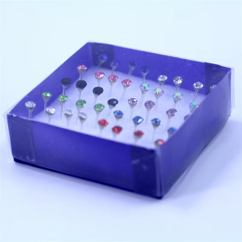 20 Pairs/Set Colorful Crystal Stud Earrings Set for Women Jewelry Rhinestones Piercing Earrings Kit Pack Lots Bijouteria Brincos