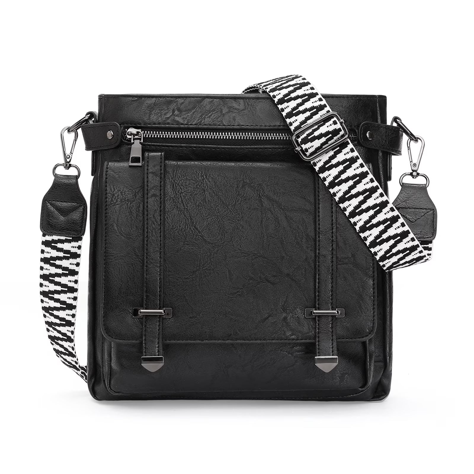 Crossbody Bags for Women Multi Pocket Vegan Leather Shoulder Handbags Travel Purse with Adjustable Strap