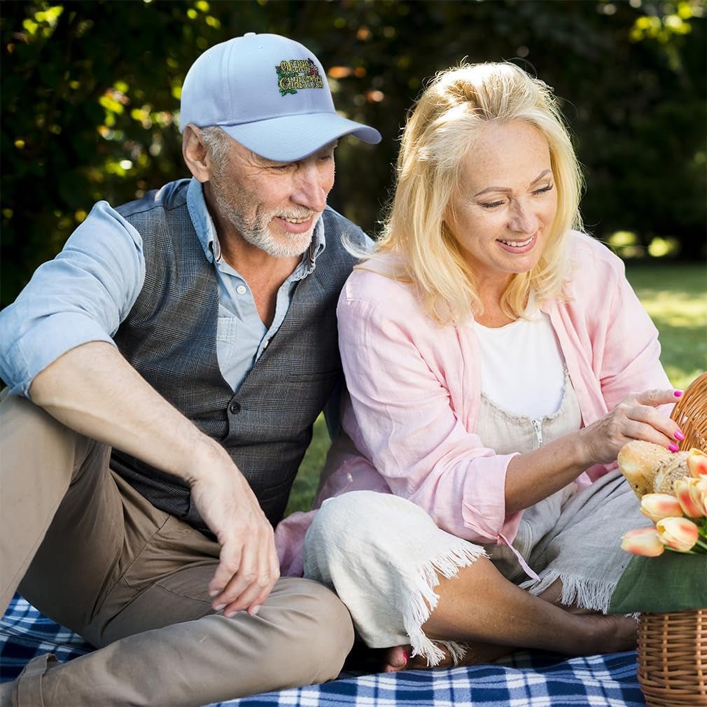 Baseball Caps for Men & Women Embroidered Merry Christmas a Embroidery Ladies & Men Baseball Hats Acrylic
