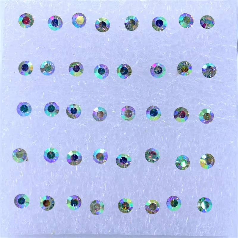 20 Pairs/Set Colorful Crystal Stud Earrings Set for Women Jewelry Rhinestones Piercing Earrings Kit Pack Lots Bijouteria Brincos